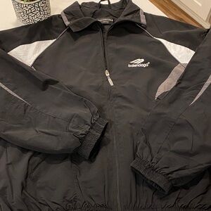 Balenciaga Black Windbreaker with Gray Panels